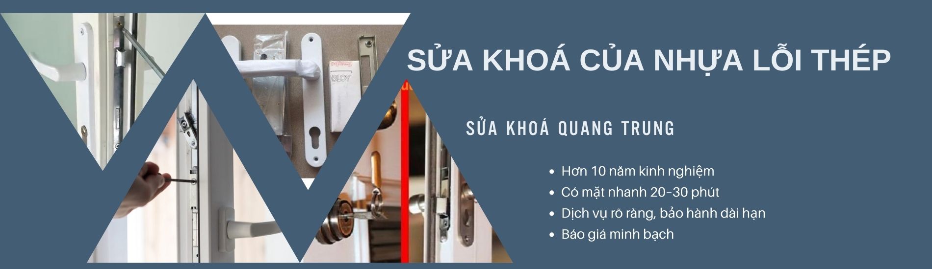 sửa khoá cửa nhựa lỗi thép tại TP.HCM, sửa chữa thay thế các loại khoá cửa nhụa lỗi thép nhanh chóng, giá rẻ