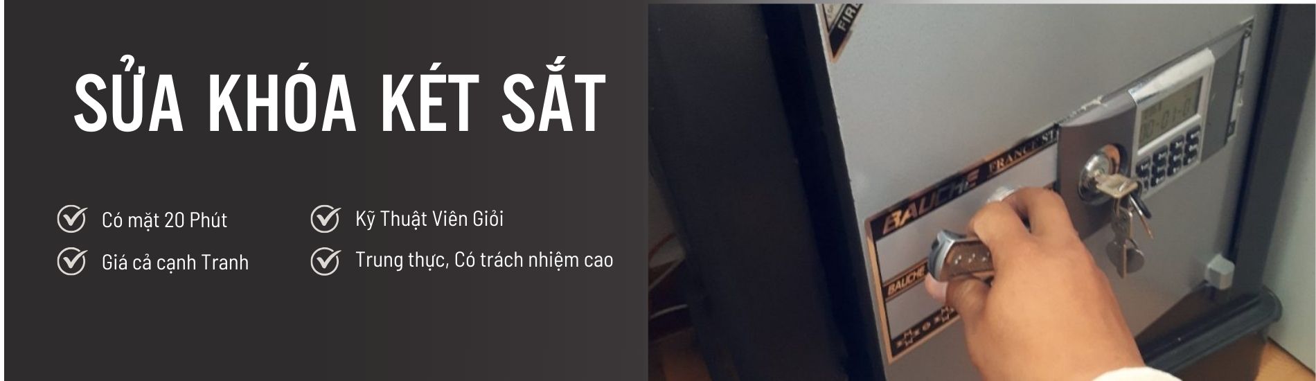 dịch vụ sửa khóa két sắt tận nơi, uy tín, giá rẻ, có mặt 20 phút