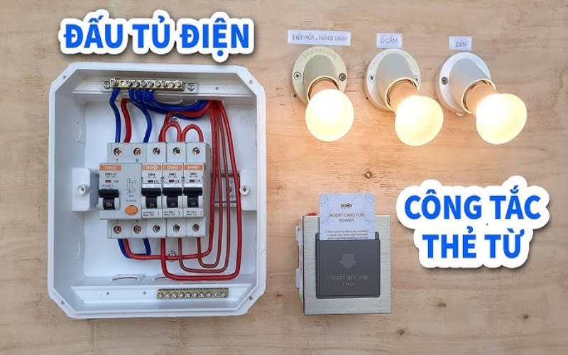 Tìm hiểu kỹ sơ đồ để thực hiện đúng cách lắp công tắc thẻ từ